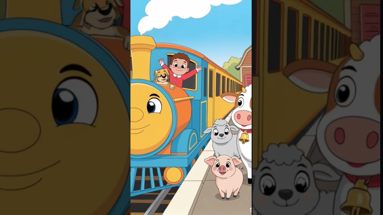 🚂 All Aboard the Fun Train! | Meet Farm Animals & Learn with Colors | Animated Kids Video 🎨🐮🐷 