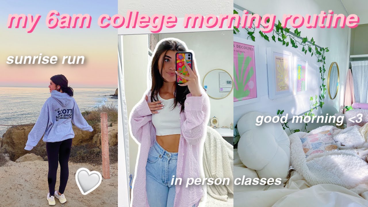 my REAL 6am productive school morning routine 2021