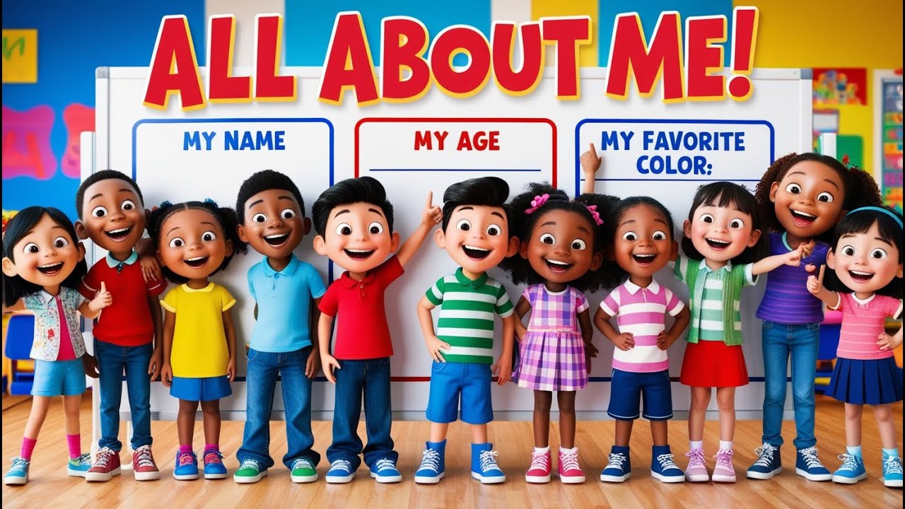 🌟😀 All About Me! | Learn English for Kids (My Name, Age & More)