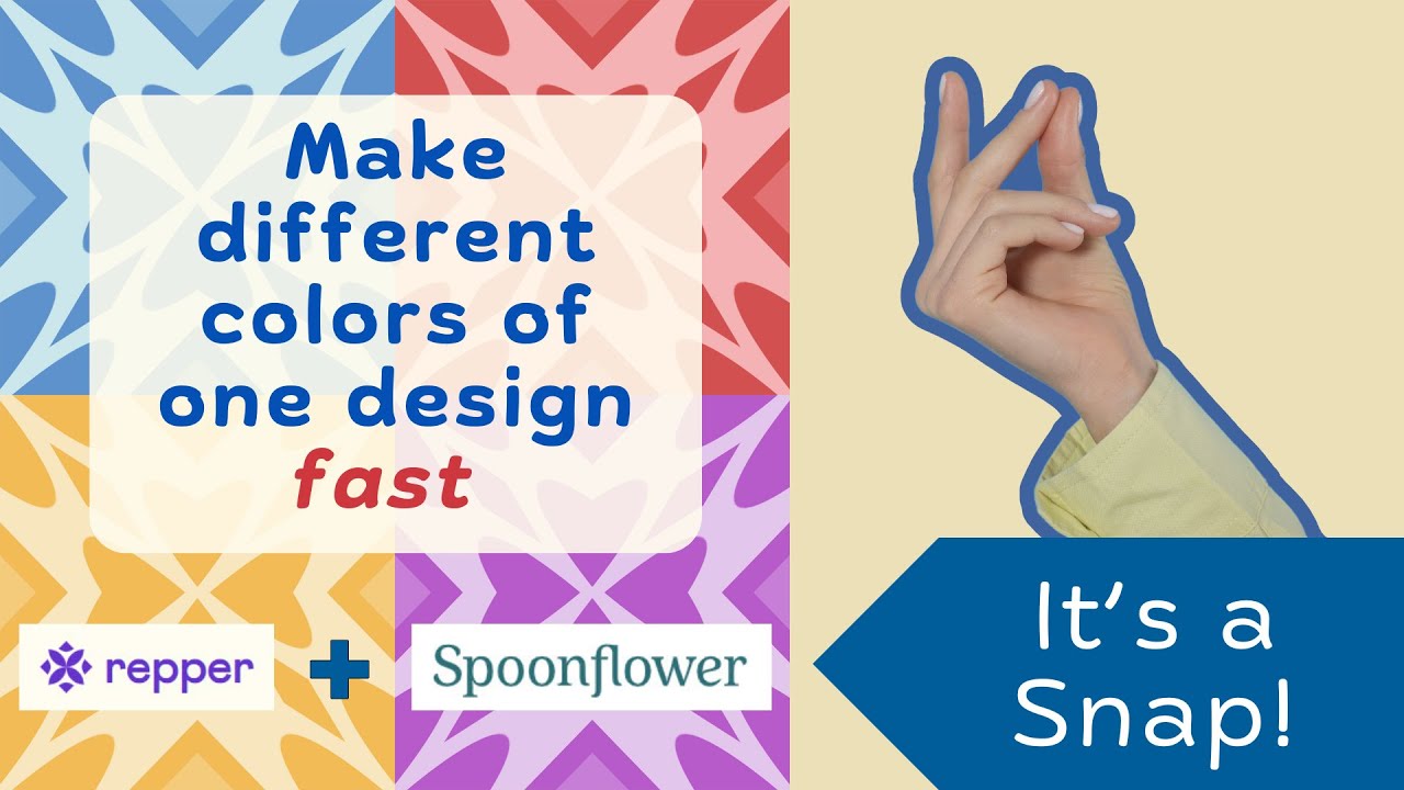 Quickly make colorways for Spoonflower using Repper's duotone effect