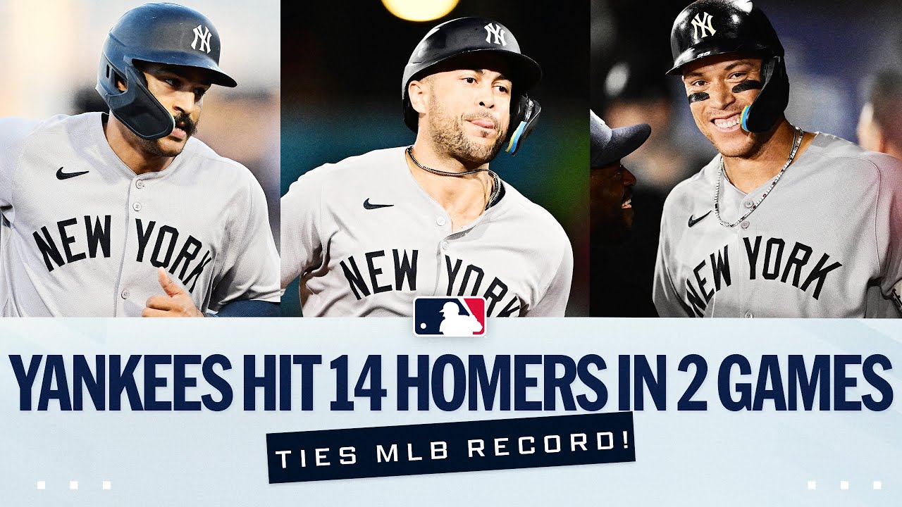 14 HOMERS! Yankees tie RECORD for most home runs hit in a two-game stretch 😱