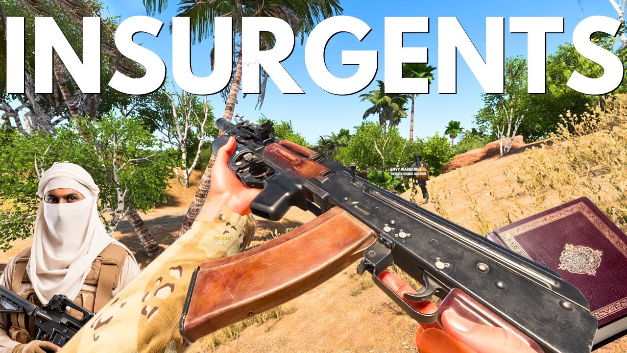 Arma Reforger - Insurgency server - Us marines vs Insurgents - intense gun fights