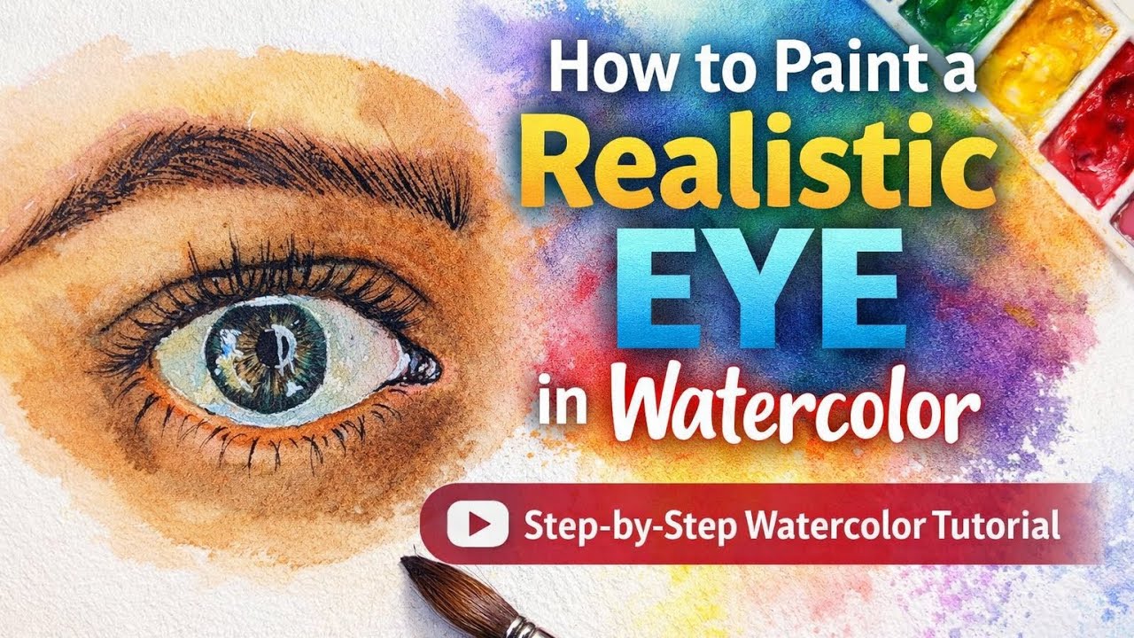 Painting a Hyper-Realistic Eye in Watercolor (Full Process)
