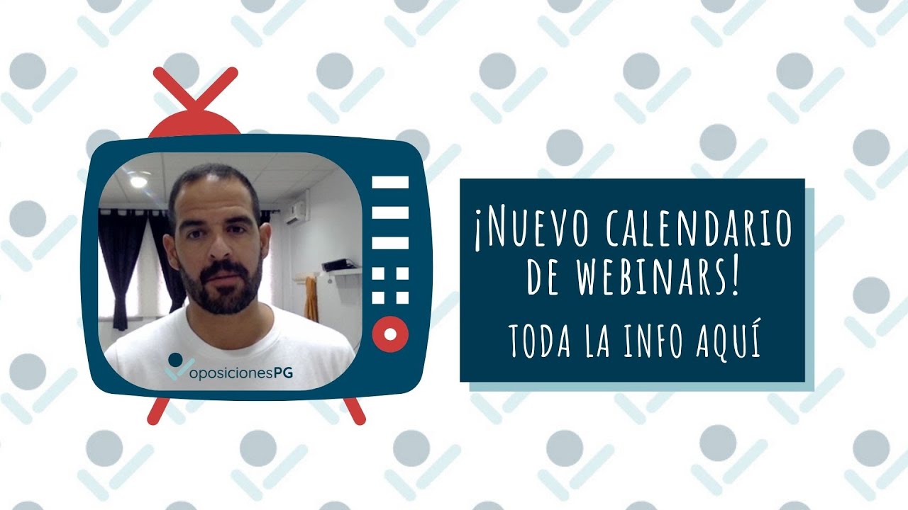 Nuevo Calendario de Webinars 2021-2022| Oposiciones Pablo García