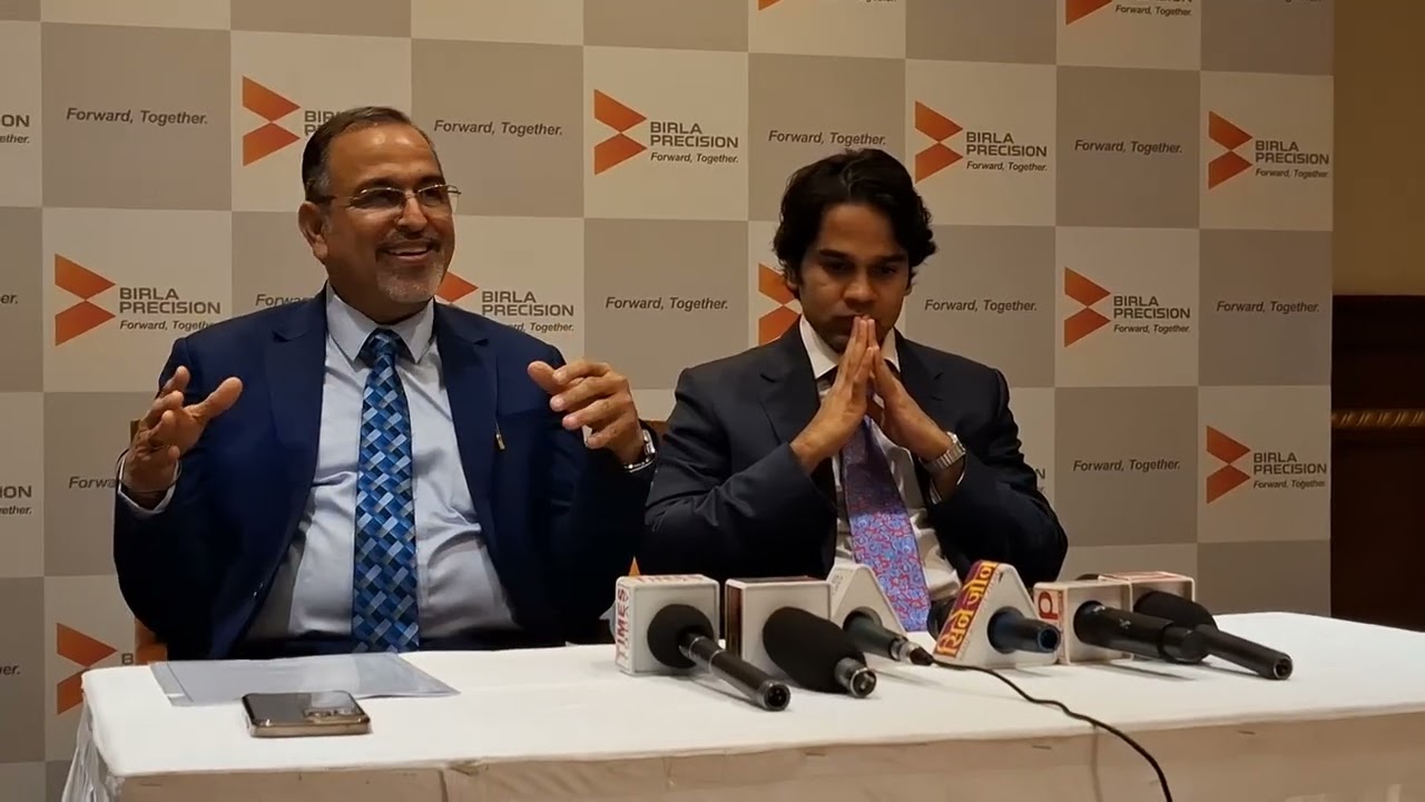 Mr. Vedant Birla, Chairman, BPTL & Ravinder Prem, Managing Director, BPTL addressing media in Mumbai