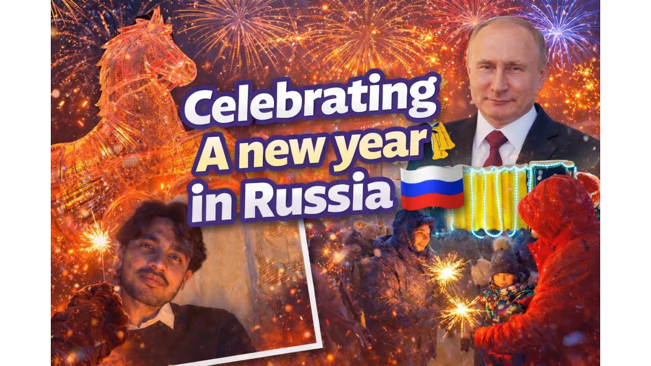 New year best vlog 2026❤️‍🔥🇷🇺⚡️…….#trending #viral #newyear #vlog #russia #india #mbbs #love #night 