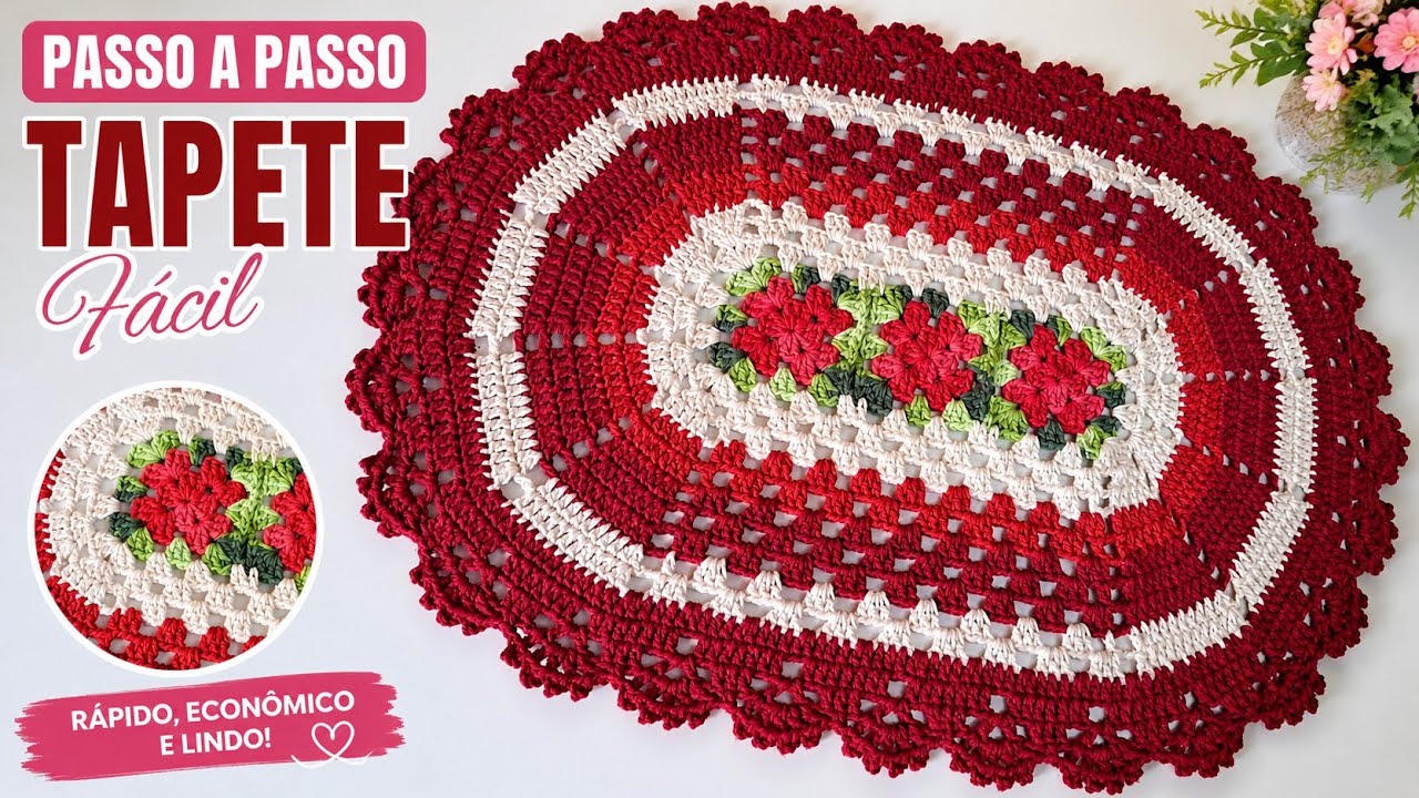 Tapete de croche fácil e econômico #prontaentrega #Croche  #econômico #decoração