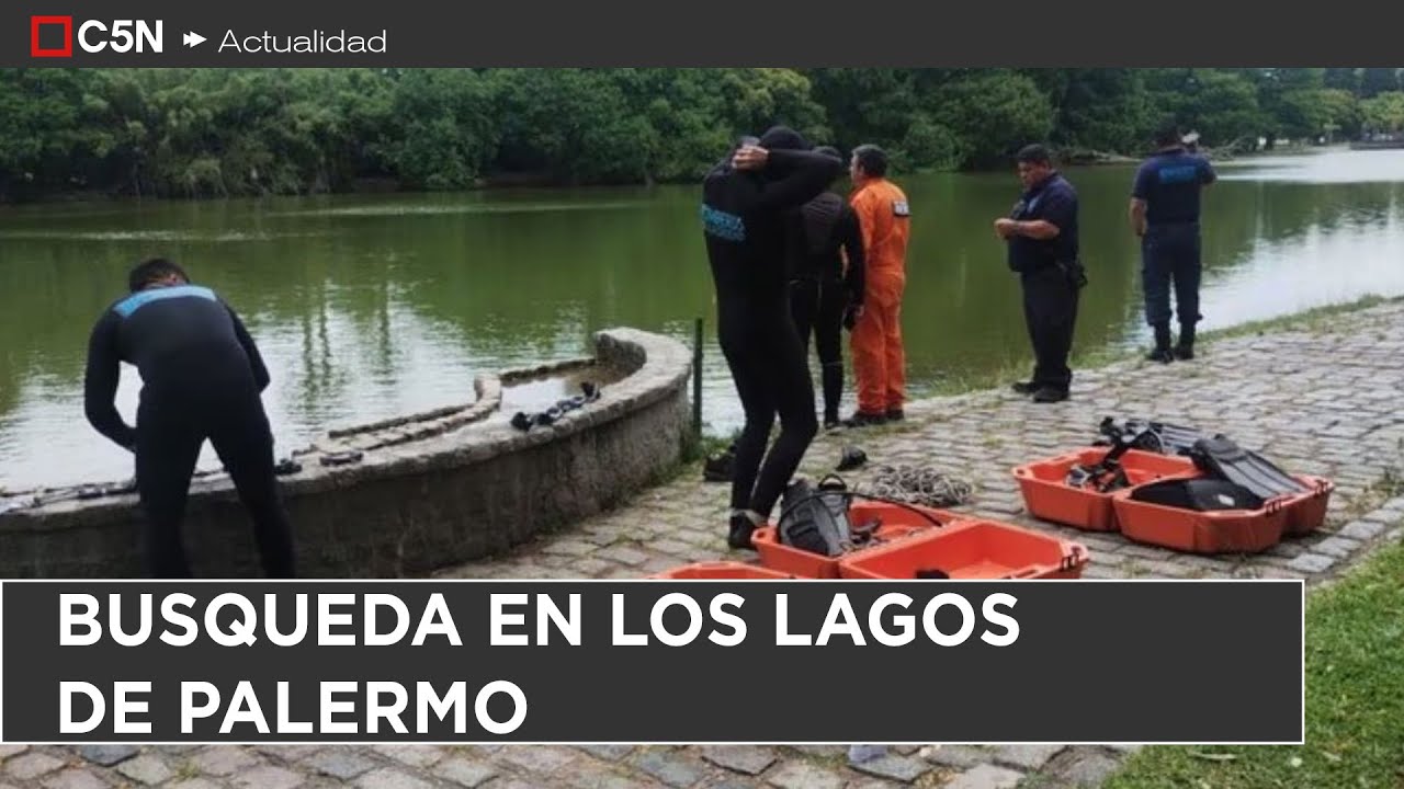REANUDAN la BÚSQUEDA de un HOMBRE en los LAGOS de PALERMO: SE TIRÓ al AGUA y NO SALIÓ