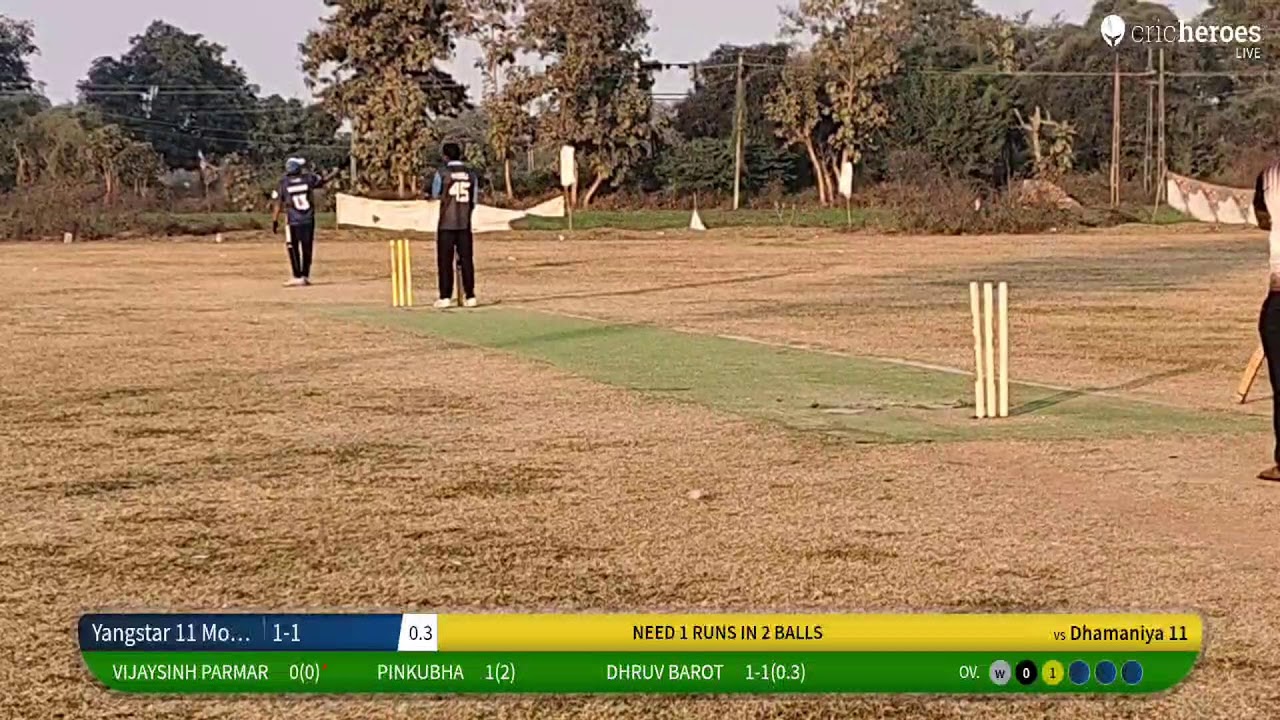 Yangstar 11 Modasa vs Dhamaniya 11 live cricket match | Sradhanjali Cricket Turnament Pahelgav  liv