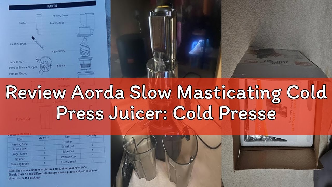 Review Aorda Slow Masticating Cold Press Juicer: Cold Pressed Juicer Machines For Vegetable And Frui