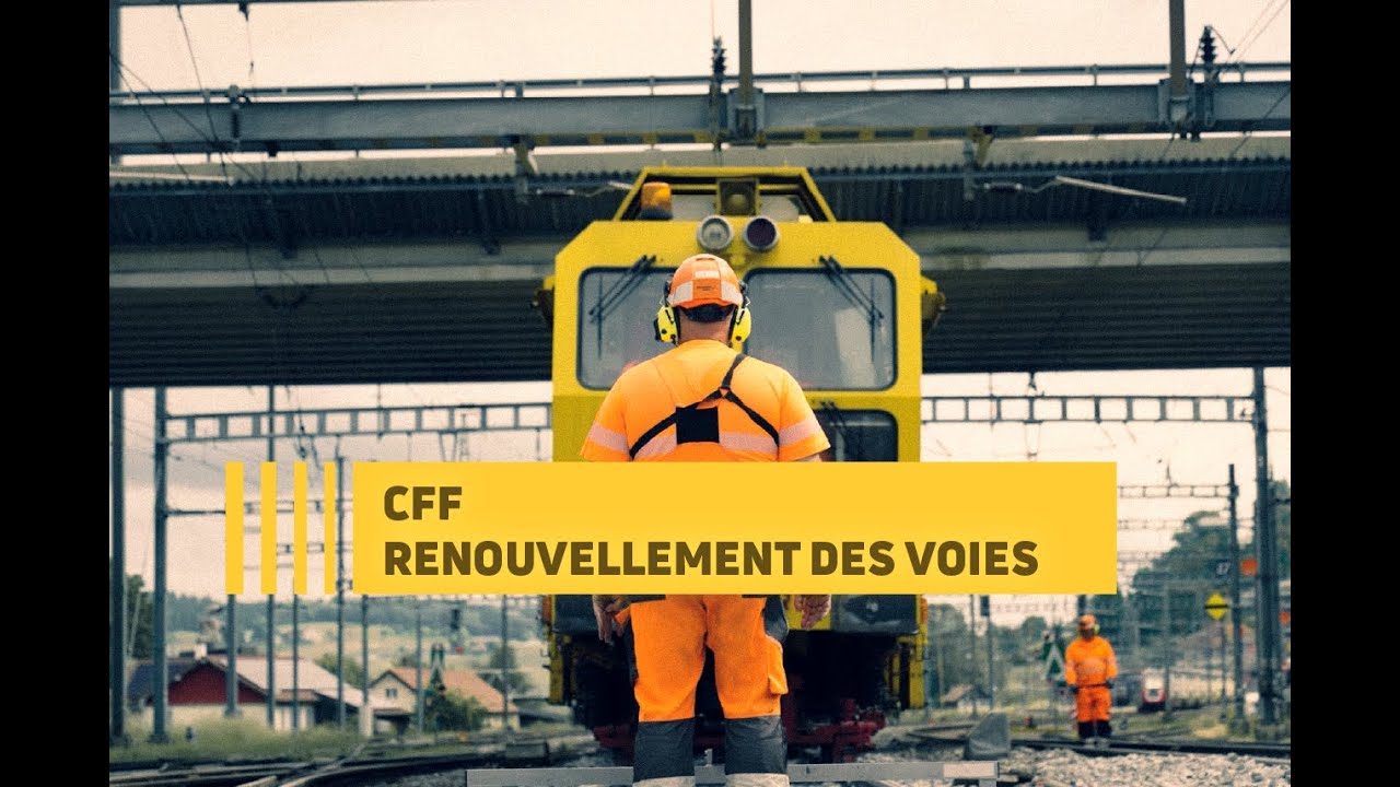 CFF - Renouvellement des voies à Romont