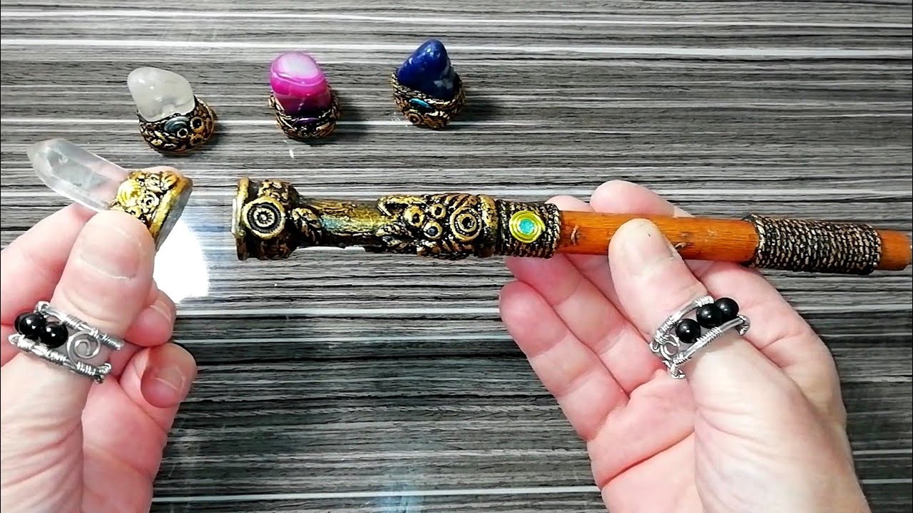 How to make a Crystal Wand with detachable crystal heads!