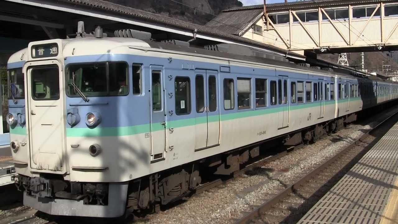[長野色の300番台]中央本線115系300番台C5編成　大月駅発車