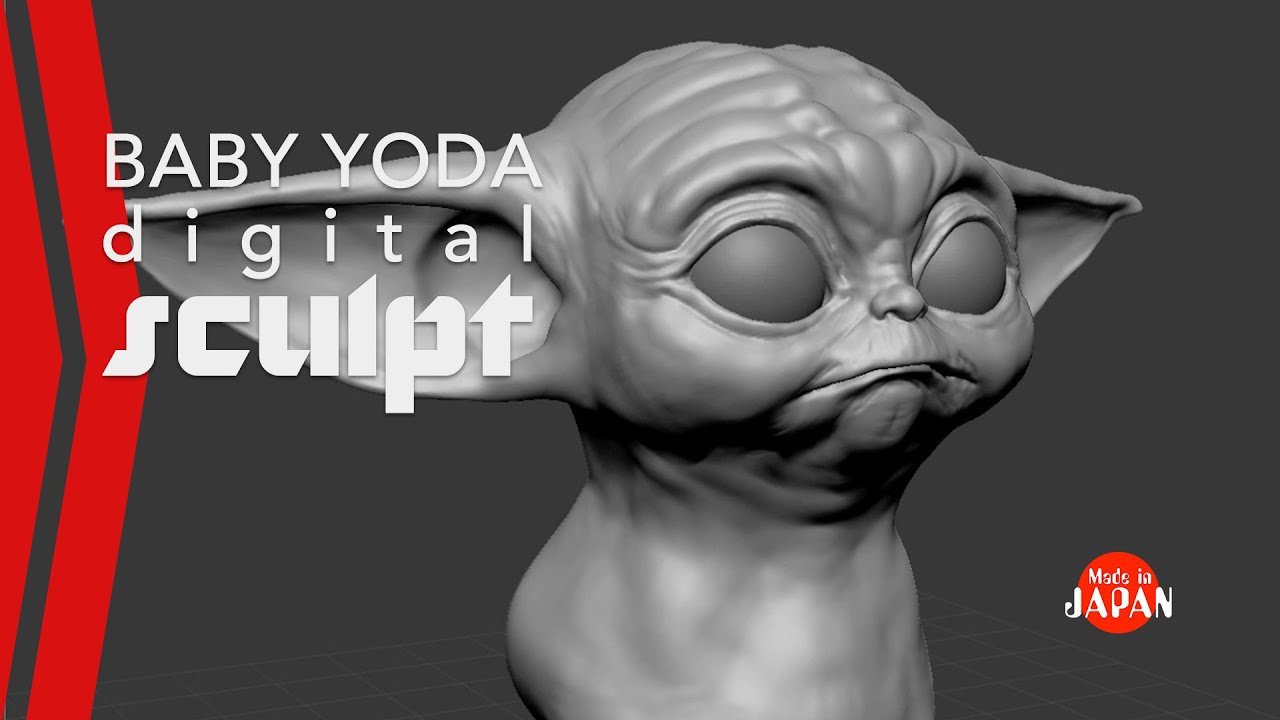 Baby Yoda digital sculpt — Zbrush timelapse