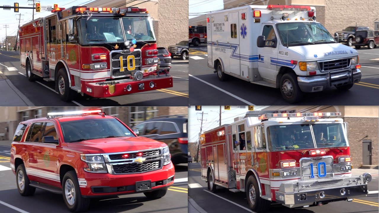Upper Chichester Fire Department Squad 10, Rescue 10, Chief 10, Assistant 10, & MICU 140 Responding