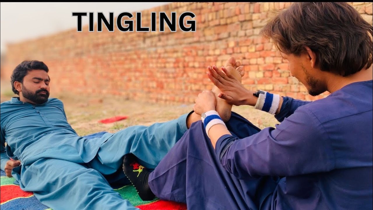 Asmr Foot Massage Sleep Therapy By Pakistani Street Barber #asmr #footmassage 