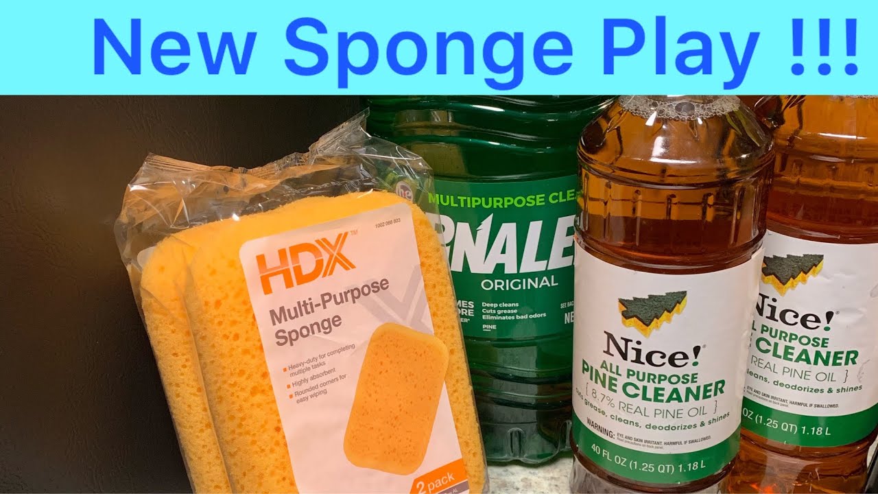 ASMR New Sponges , Nice Pine Cleaner and Pinalen