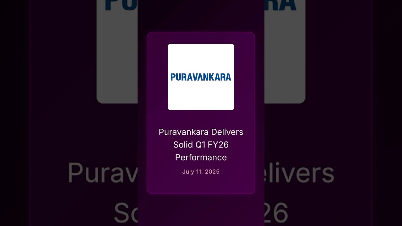 Puravankara Delivers Solid Q1 FY26 Performance #stockstowatch #q1fy26 #watchlist