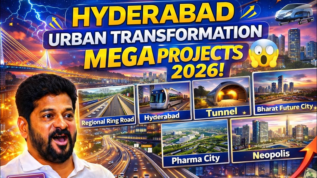 34,000 Acres, 550 km Corridor & ₹64,000 Cr Projects &mdash; Hyderabad 2026 #hyderabadnews
