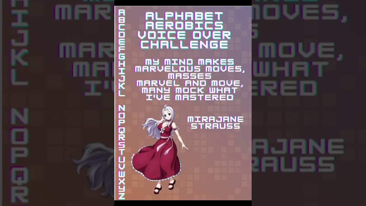 Alphabet Aerobics voice over challenge!