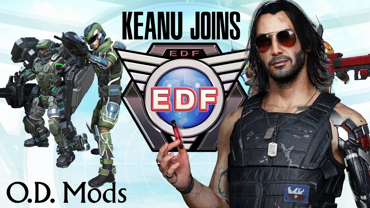 Keanu Reeves joins Earth Defense Force 6😎Johnny Silverhand Mod🏳️‍🌈 |PC 4k60|