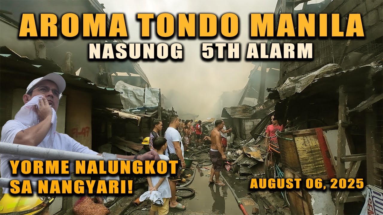 Sunog sa Aroma Tondo Manila Road 10 Metro Manila Philippines Sad Reality 5th Alarm! Yorme Nalungkot!