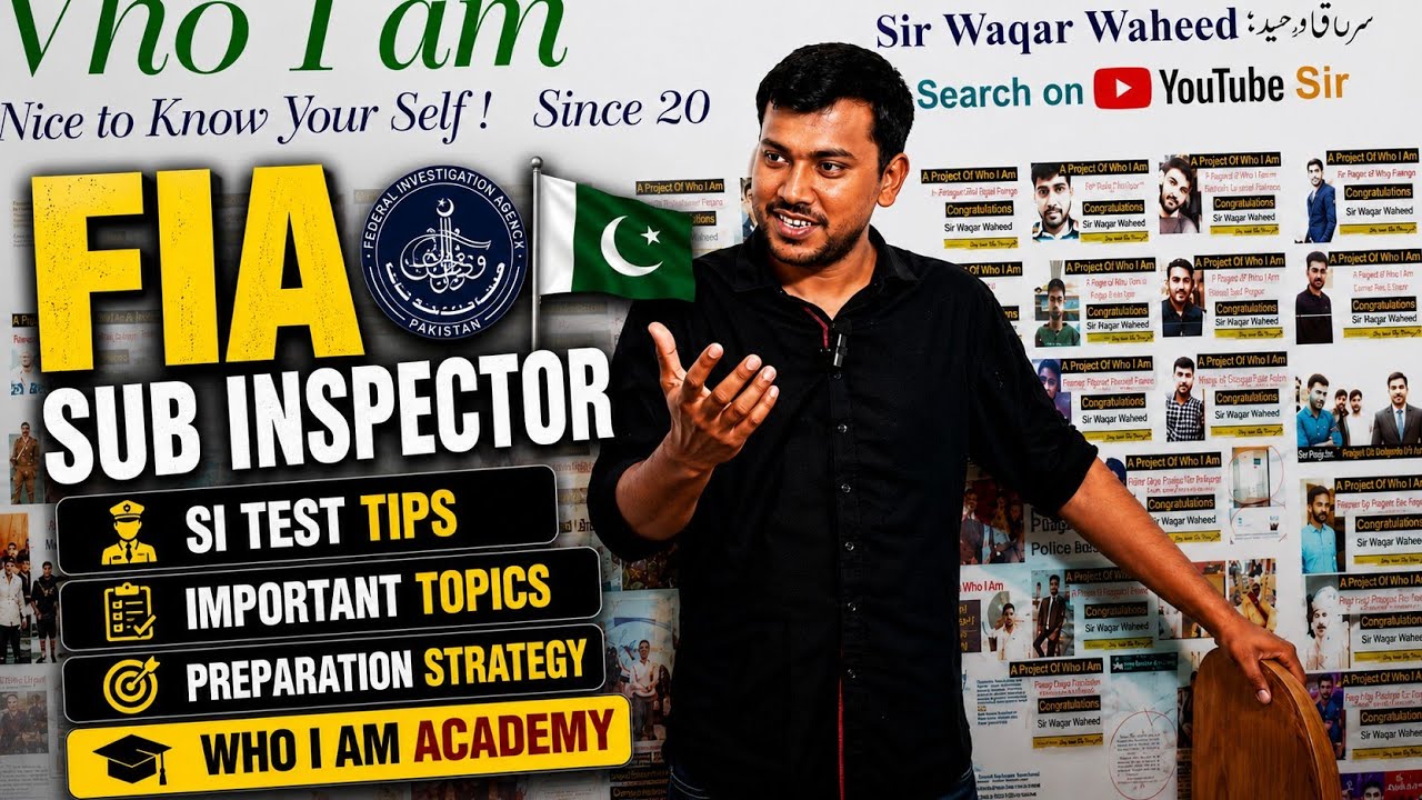 FIA Sub Inspector 🚔 | SI Test Tips | Who I Am Academy