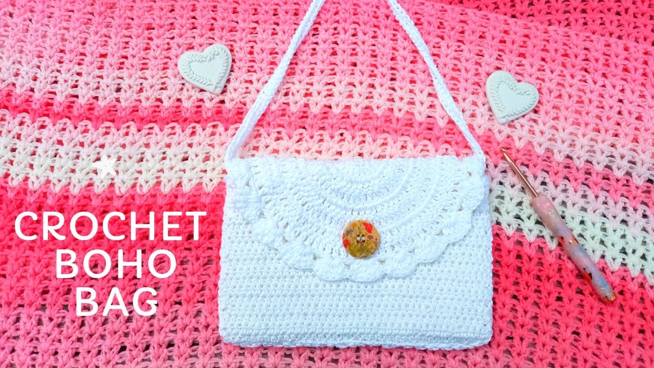 CROCHET EASY BOHO BAG COACHELLA INSPIRED | Crochet Easy DIY Purse/Bolso/Sac Beginner Tutorial