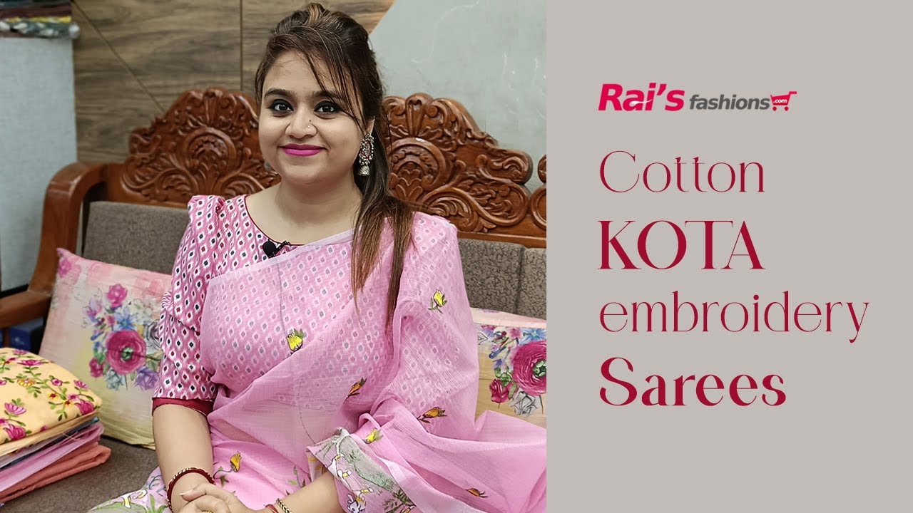 Cotton Kota Embroidery Sarees Collection (02nd August 2024) - 07ATF0