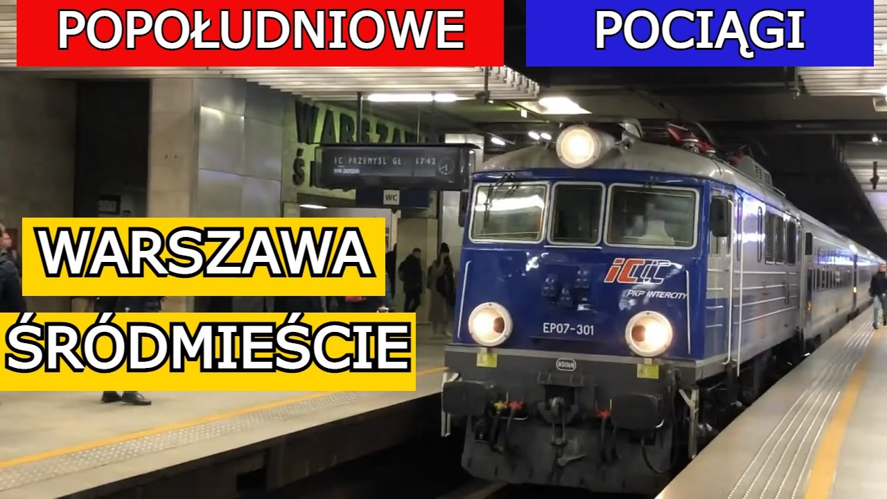 PIĘKNE POCIĄGI NA STACJI WARSZAWA ŚRÓDMIEŚCIE PKP!