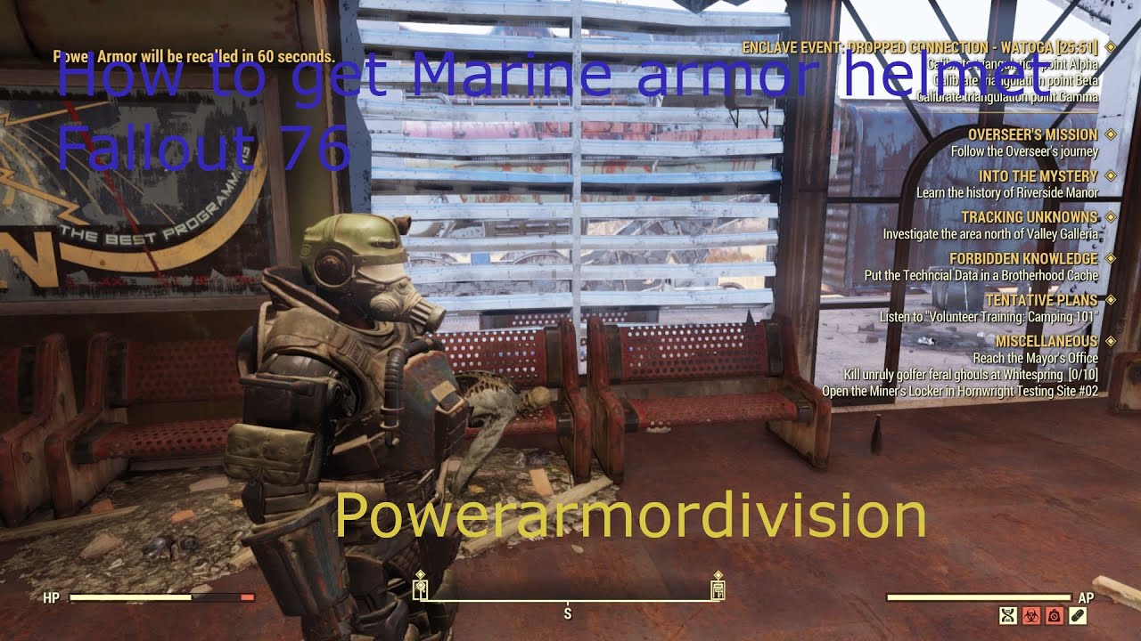 How to get Marine armor helmet Fallout 76