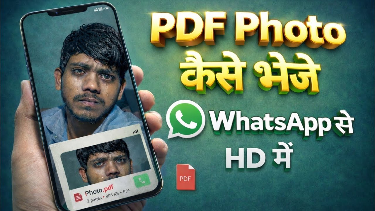 PDF Photo कैसे भेजे WhatsApp से HD में | बिना क्वालिटी कम हुए फोटो भेजें