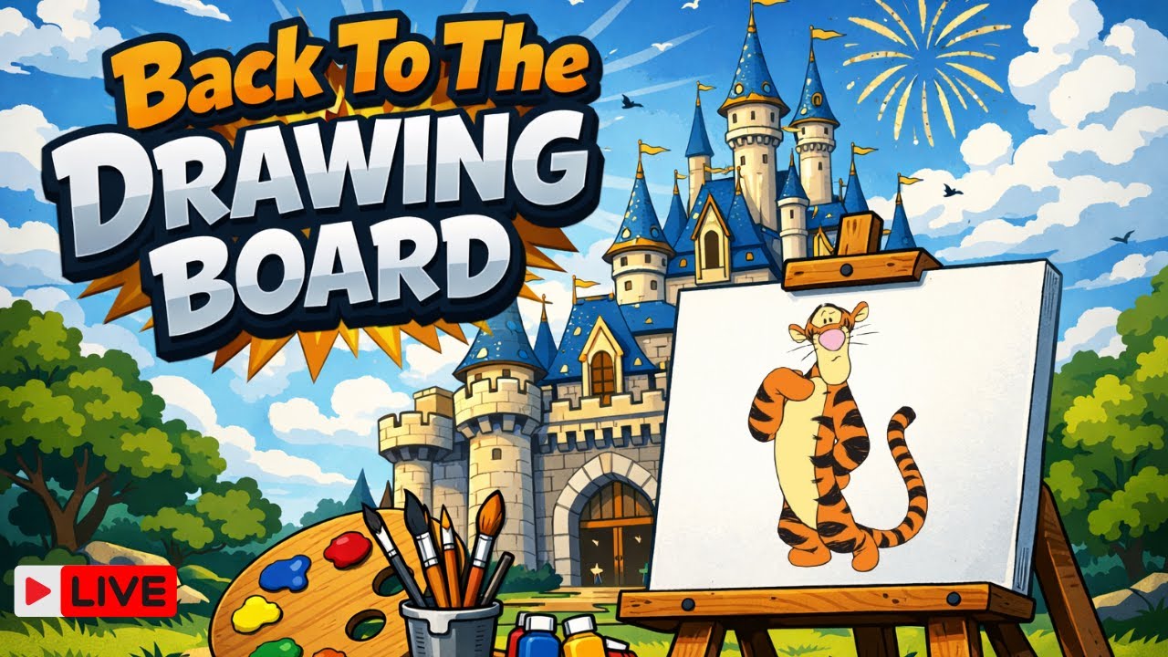 🔴LIVE: Back to the Drawing Board: Let’s Draw Tigger Part 2 Winnie the Pooh Disney Art