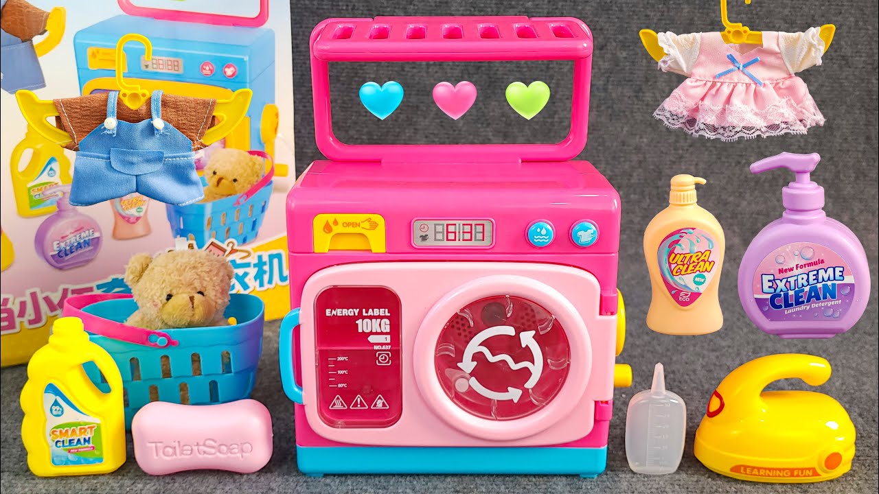 31 Minutes Satisfying with Unboxing Cute Pink Laundry Playset, Doctor Toys Collection ASMR