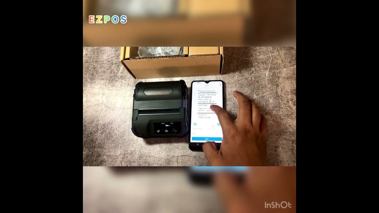 APrinter L36 Receipt + Barcode Printer Testing