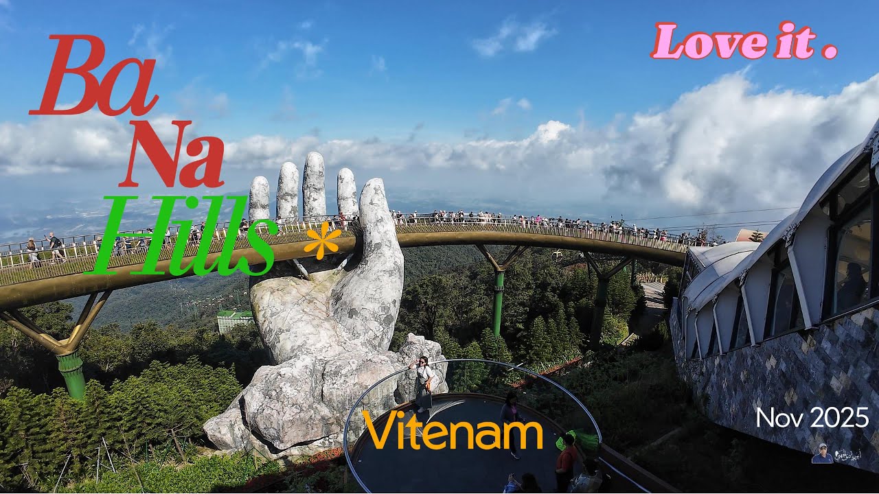 أطول فيديو 4K لأطول تلفريك:5801 متر, وأكبر ملاهي على أرتفاع 1368 متر :Ba Na Hills , Vietnam , فيتنام
