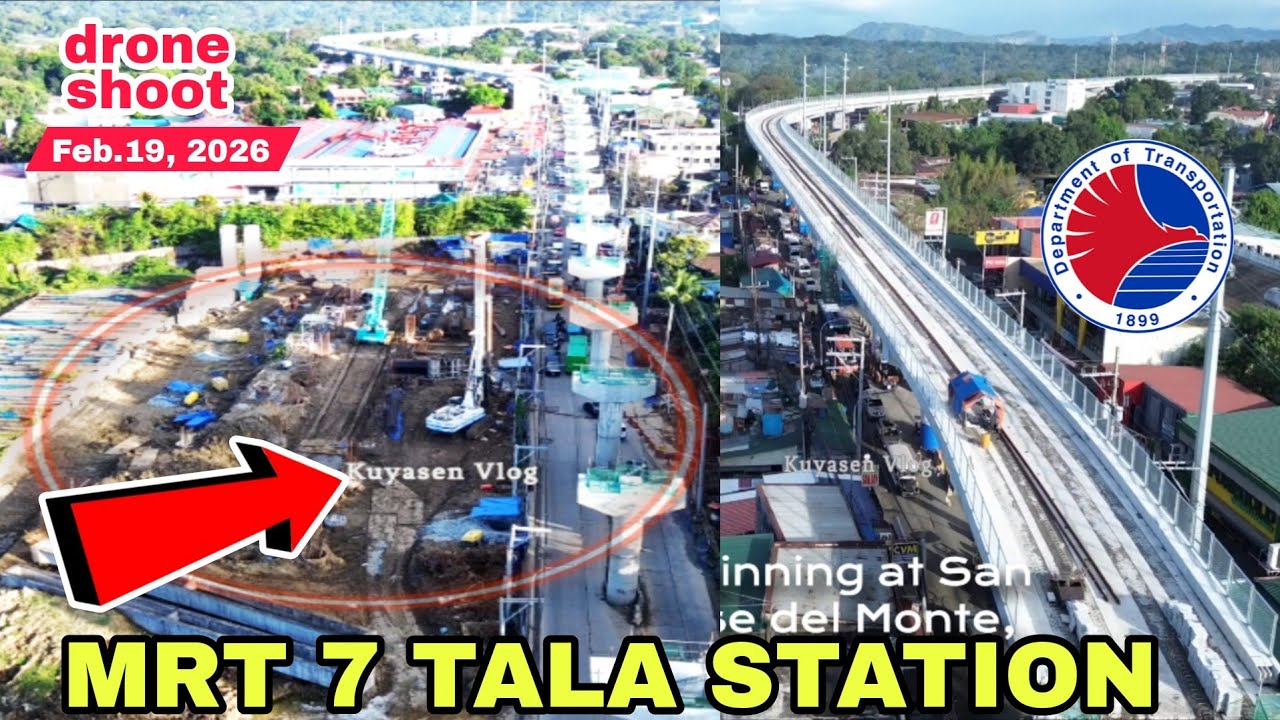 Ang dami ng naitayong poste! MRT 7 Update Tala Station|Feb. 19| buildbettermore