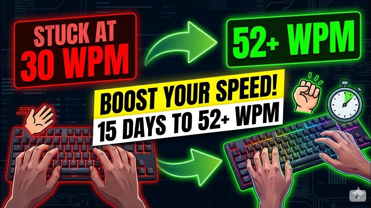 30 to 52+ WPM Typing Speed in 15 Days! 🔥 (My Secret Strategy) #typing #ssctyping #dsssbtyping 