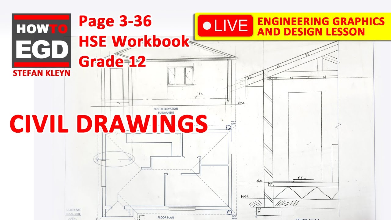 How to DRAW a CIVIL DRAWING easily - HSE | Page 3-36 | Grade 12
