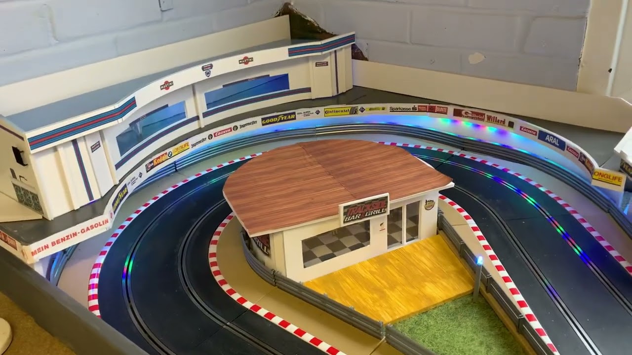 Обновление макета игрового автомата Scalextric — предупреждение об избыточном использовании пенок...