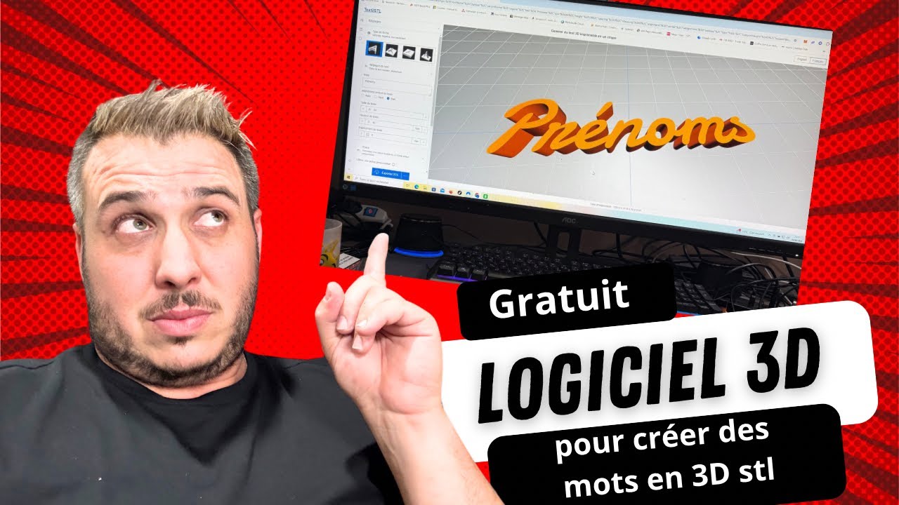 Petit logiciel gratuit pour cr&eacute;er des mots en 3D stl