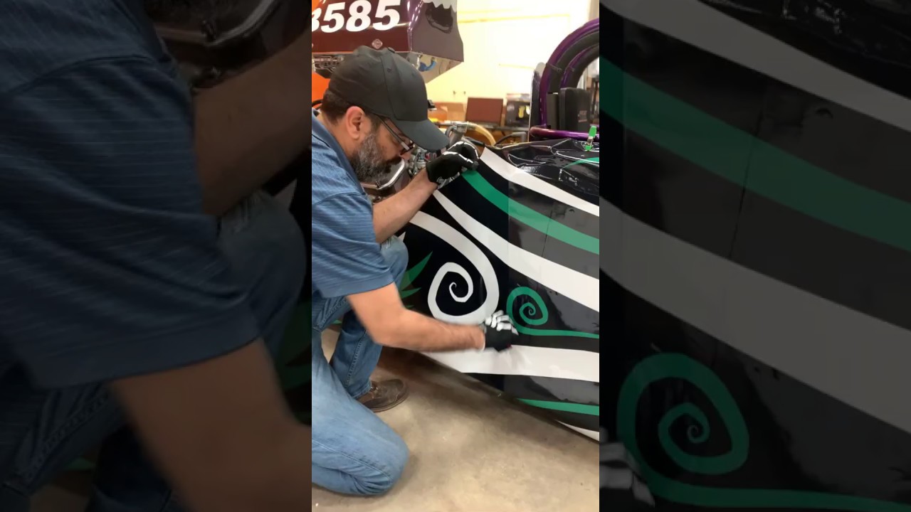 NIGHTMARE BEFORE CHRISTMAS DRAGSTER VINYL WRAP!