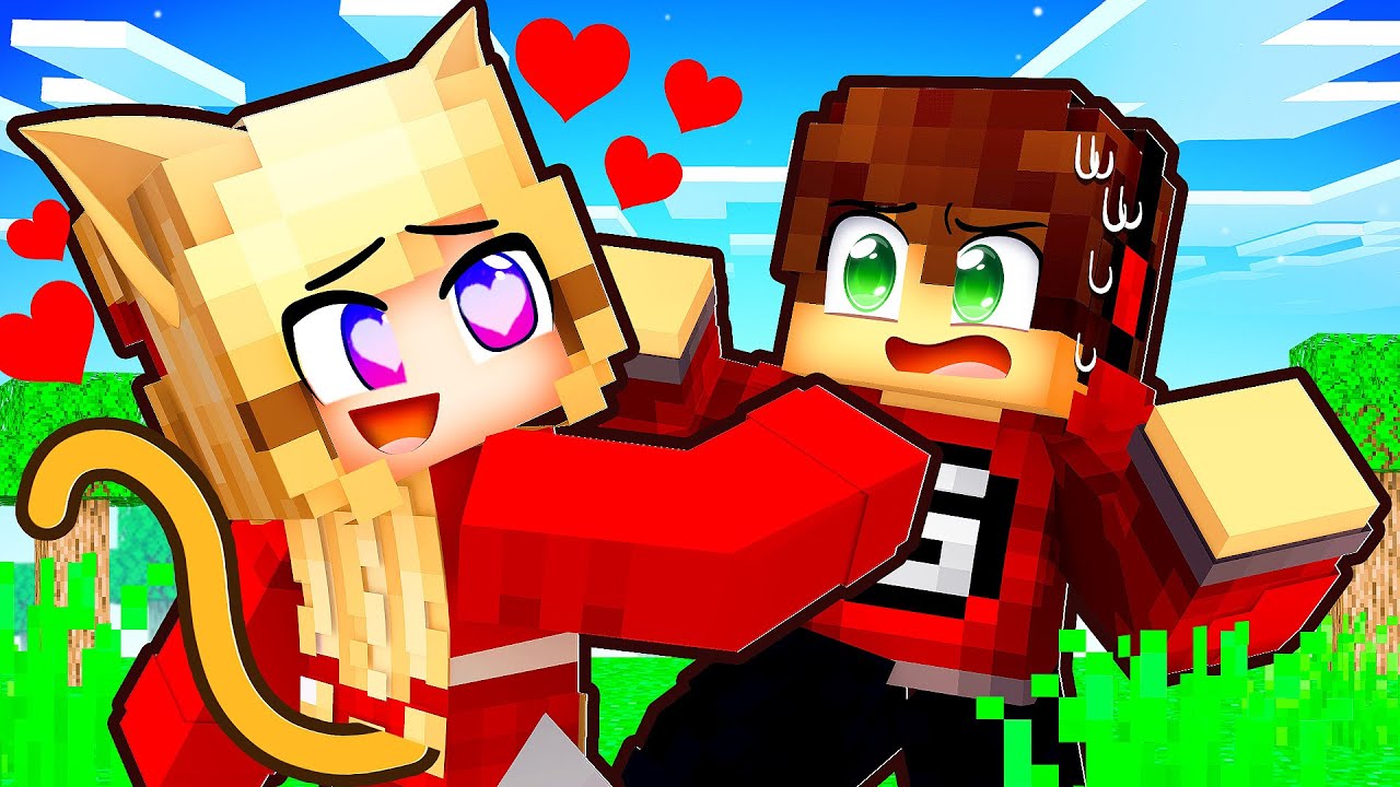 SOU O CRUSH de UMA GATA no Minecraft