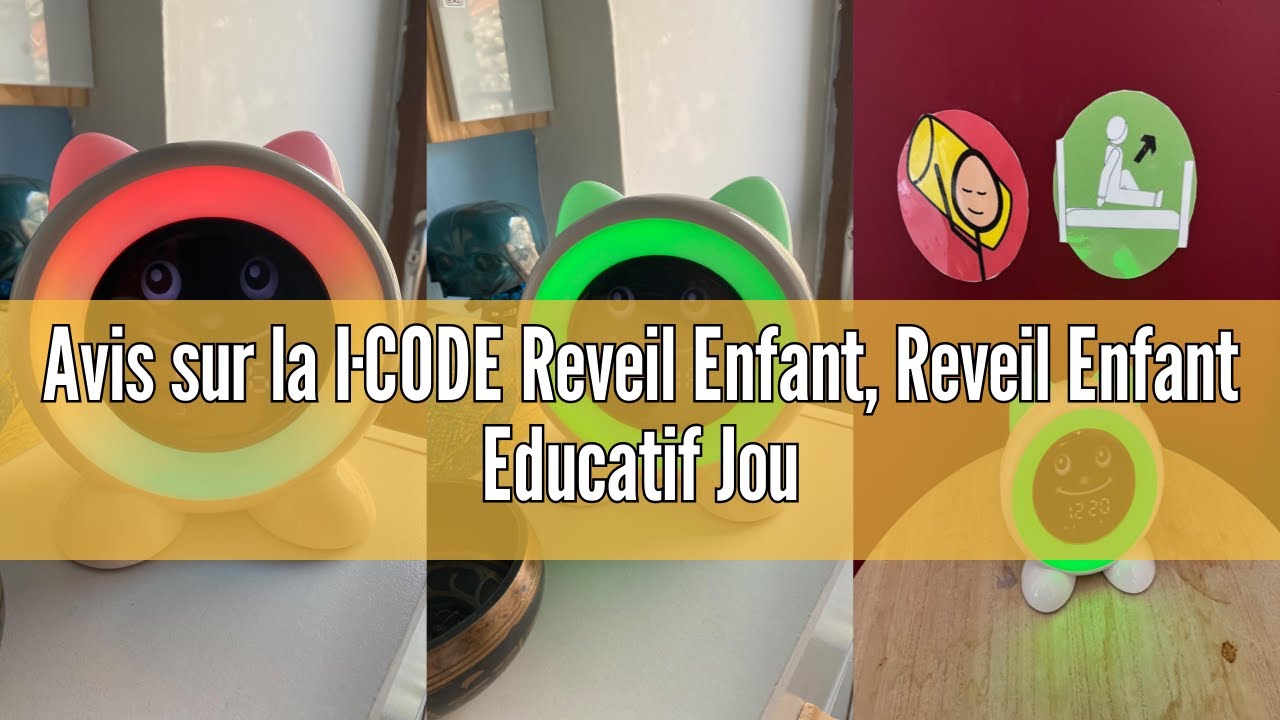 Avis sur la I·CODE Reveil Enfant, Reveil Enfant Educatif Jour Nuit avec Emoji Et Lumière, Parfait po