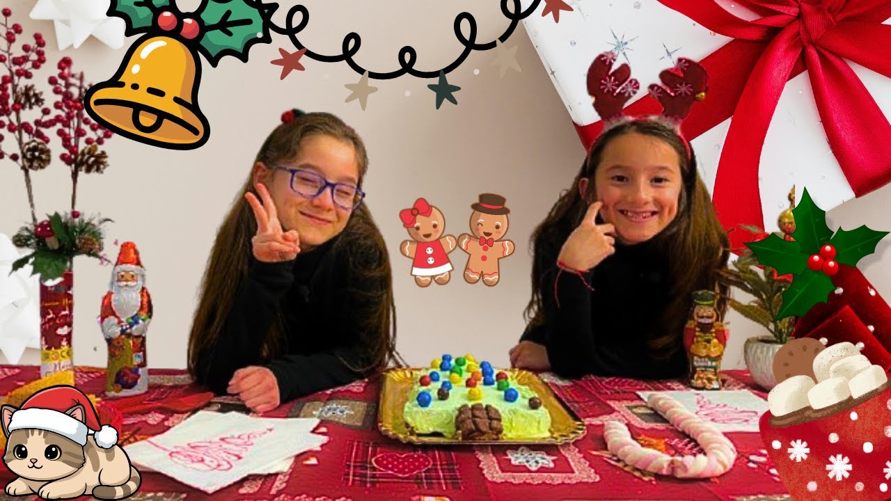 Pastel de Navidad con m&m