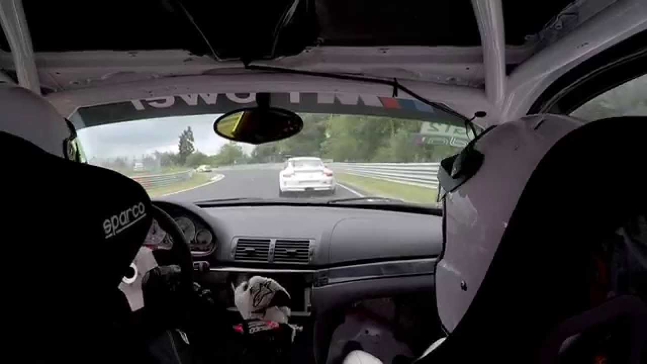 Porsche cup vs BMW M3 battle on the Nürburgring