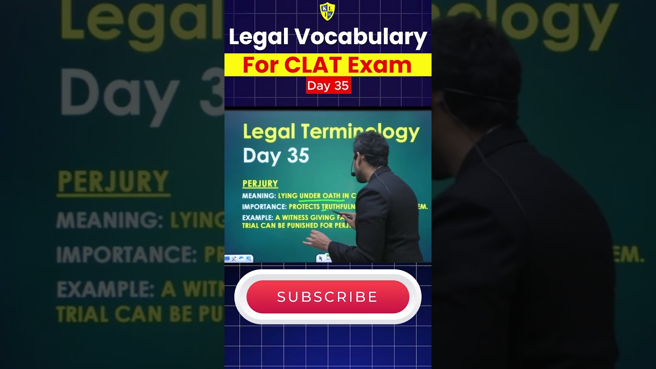 Legal Vocabulary for CLAT 2027 | Perjury Explained | Day 35 |