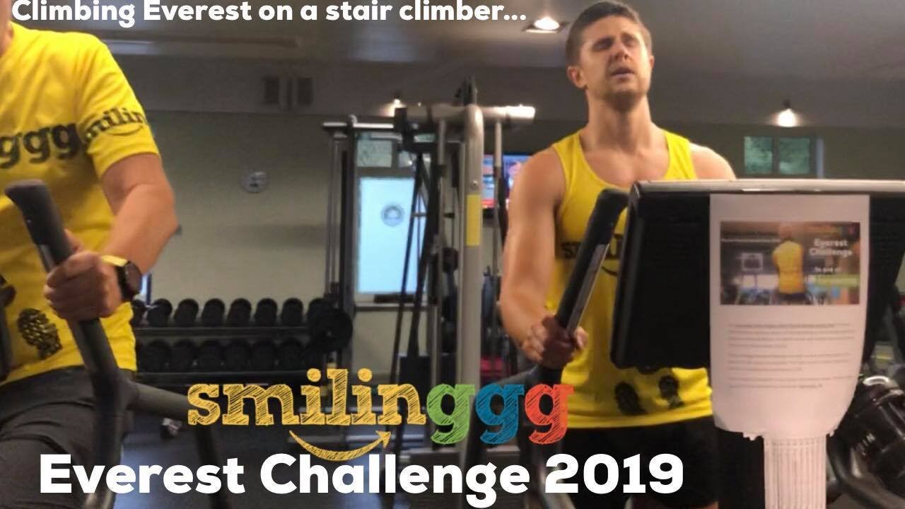 Climbing Everest on a stair climber non-stop...