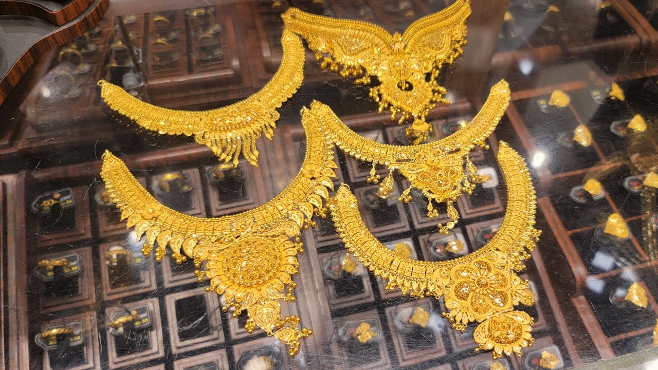 সোনার খাটি সোনার ৩-৪ ভরি ওজনের নেকলেস /gold necklace jewellery