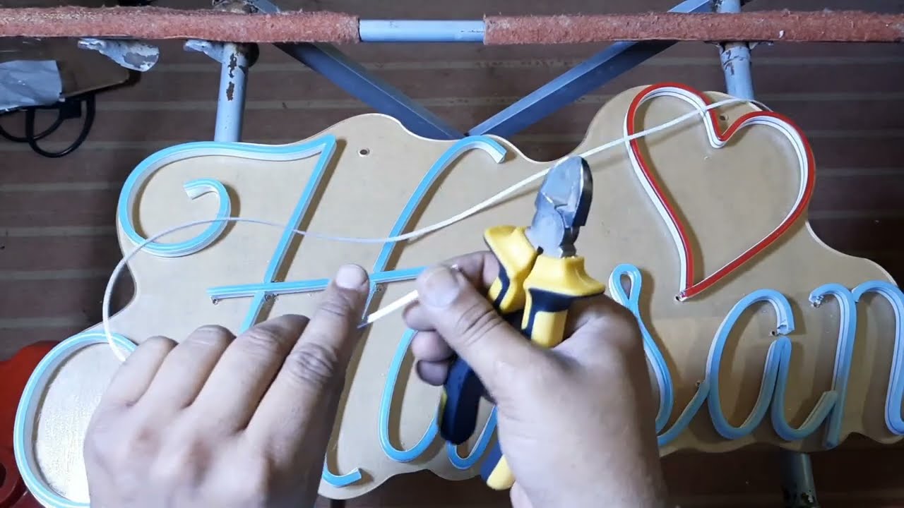 Neon Light Wiring easy trick.Neon Light Wiring Process completed in 30 minutes only.
